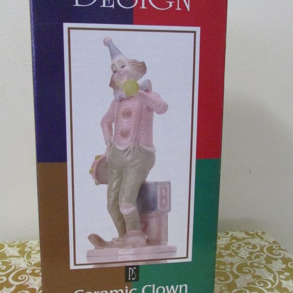 Vintage Paul Sebastian 12" Cerami Porcelain Clown Figurine Excellent new - Picture 2 of 12